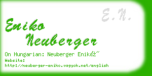 eniko neuberger business card